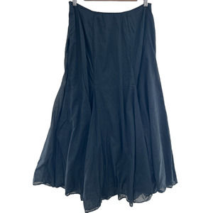 LAUREN RALPH LAUREN witchy flowy black lined maxi skirt side zip in size 6